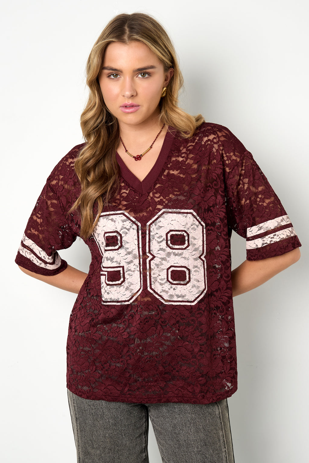 Woven Polyester Fiber Camiseta Mujer Sporty Color Clash