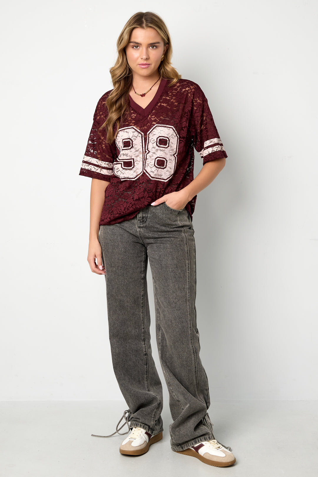 Woven Polyester Fiber Camiseta Mujer Sporty Color Clash