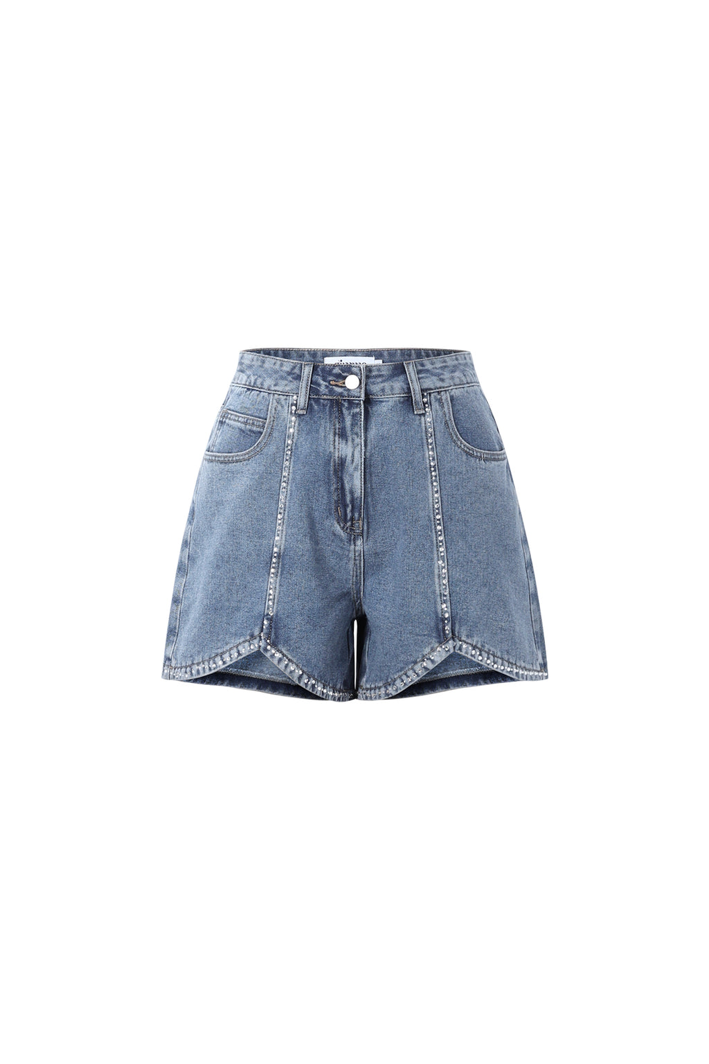 Pantalón corto vaquero con strass