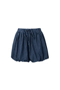 Shorts Mujer de Algodón a Rayas — Cintura Elástica, Estilo Casual