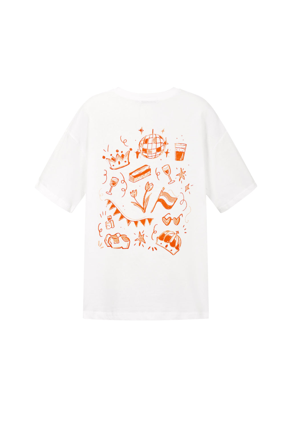 Camiseta con estampado de dibujos animados de corona