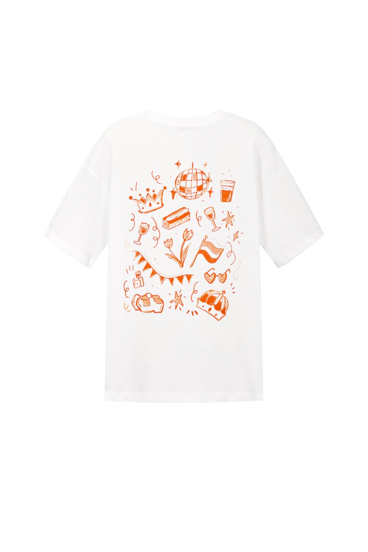 Camiseta con estampado de dibujos animados de corona