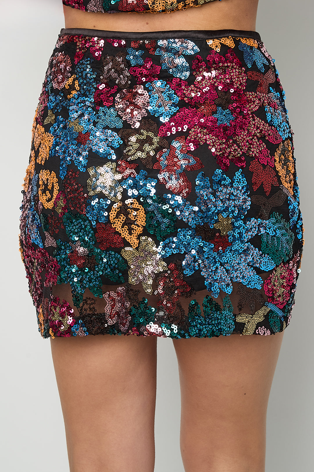 Falda de noche tropical