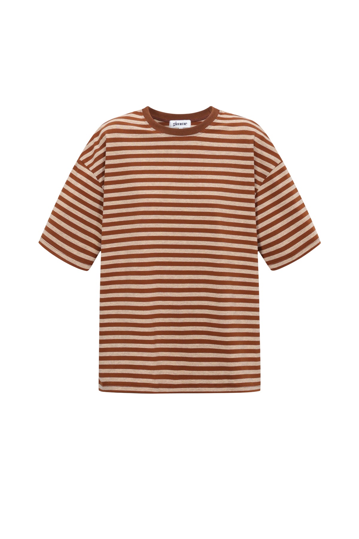La camiseta de rayas coloridas