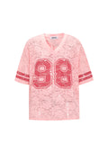 Woven Polyester Fiber Camiseta Mujer Sporty Color Clash