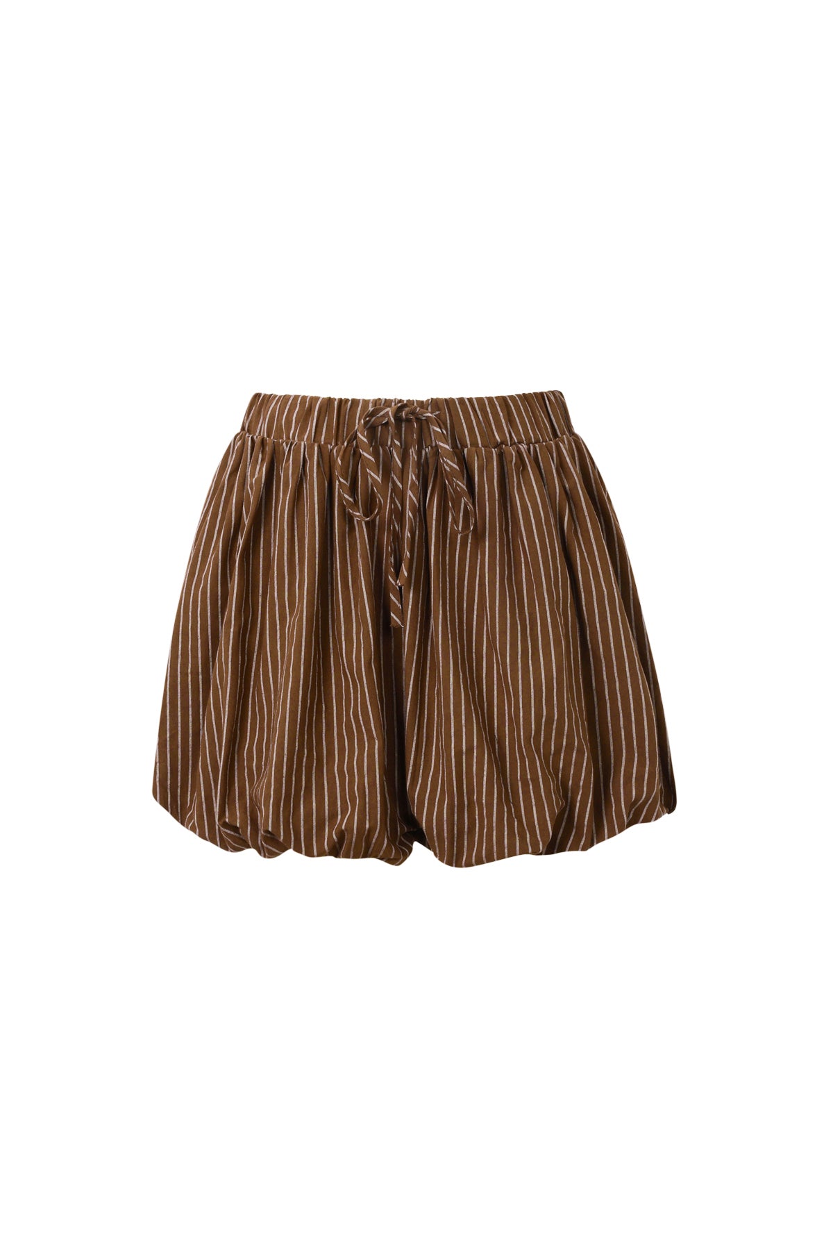 Shorts Mujer de Algodón a Rayas — Cintura Elástica, Estilo Casual